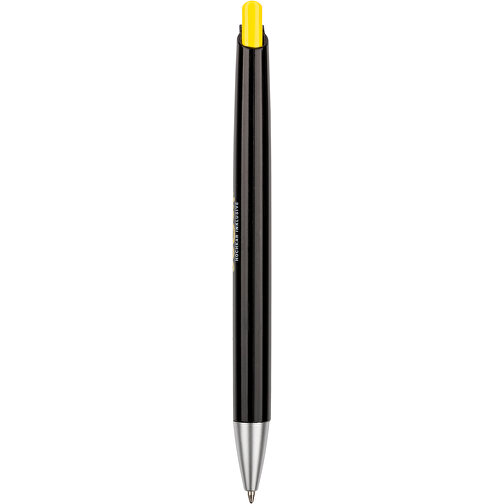 Kugelschreiber Roxi Schwarz , Promo Effects, schwarz / gelb, Kunststoff, 14,10cm (Länge), Bild 3