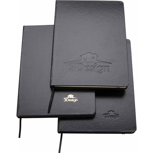 Basic Hardcover Notizbuch A5, Schwarz , schwarz, Papier, 1,30cm x 21,00cm (Länge x Höhe), Bild 7