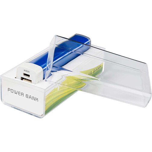 Power Bank Ramona Mit Kristall Box , Promo Effects, hellblau, Kunststoff (ABS), 9,20cm x 2,30cm x 2,30cm (Länge x Höhe x Breite), Bild 4