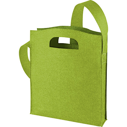 Shopper ModernClassic , Halfar, hellgrün, recyceltes PES-Filz, 7,00cm x 35,00cm x 30,00cm (Länge x Höhe x Breite), Bild 1
