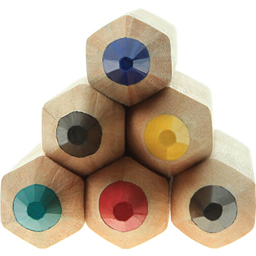 Lápices de colores JUMBO, juego de 6, incluye impresión de todo, 6 caras, Imagen 6