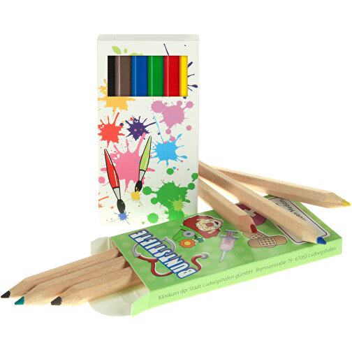 Crayons de couleur, lot de 6, y compris l\'impression tous azimuts, 6 faces, Image 5