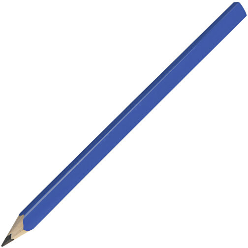 Zimmermannsbleistift, 24 Cm, Eckig-oval , blau, Holz, 24,00cm x 0,70cm x 1,20cm (Länge x Höhe x Breite), Bild 2