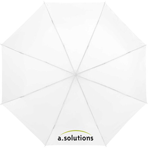 Ida 21,5' Kompaktregenschirm , weiß, Polyester, 24,00cm (Höhe), Bild 4
