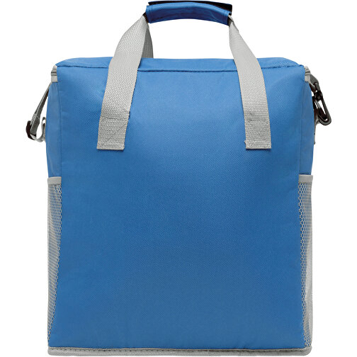 Kühltasche FROSTY , blau, grau, 600D Polyester, 32,00cm x 37,00cm x 23,00cm (Länge x Höhe x Breite), Bild 4