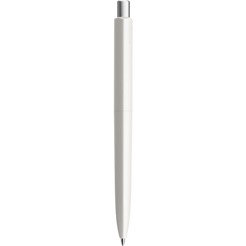 Prodir DS8 PSM Push Kugelschreiber , Prodir, weiß/silber satiniert, Kunststoff/Metall, 14,10cm x 1,50cm (Länge x Breite), Bild 3