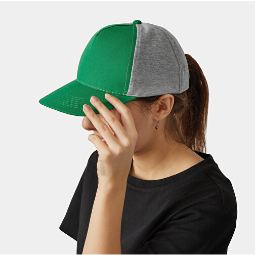 5-Panel-Baseball-Cap UP TO DATE , dunkelgrün, grau, Polyester / Baumwolle, 1,00cm (Länge), Bild 8