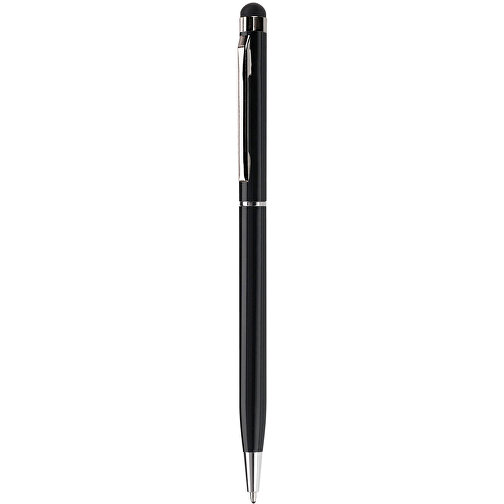 Kugelschreiber Mit Touch , schwarz, Aluminium, 13,60cm (Länge), Bild 1