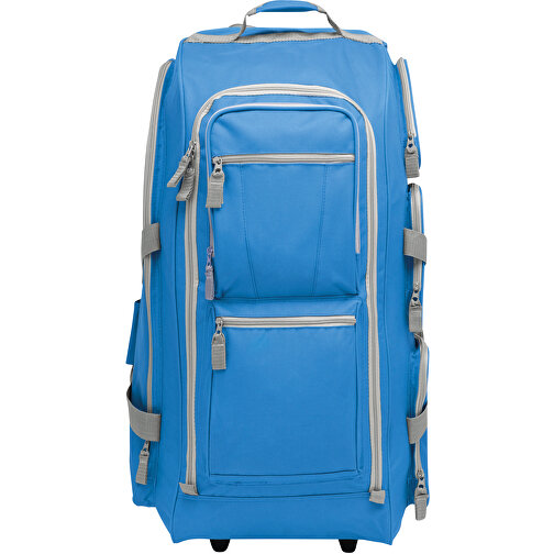 Trolley-Reisetasche 9P , blau, grau, 600D Polyester, 75,00cm x 33,00cm x 30,50cm (Länge x Höhe x Breite), Bild 3