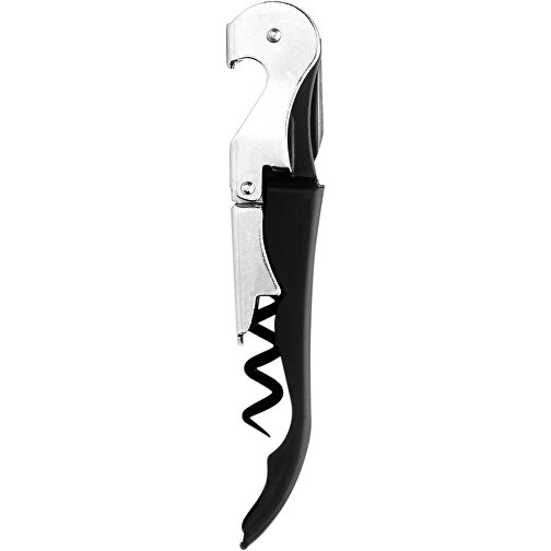 Kellnermesser Aus Metall Quincy , schwarz, Metall, PP, 12,10cm x 1,30cm x 2,30cm (Länge x Höhe x Breite), Bild 1