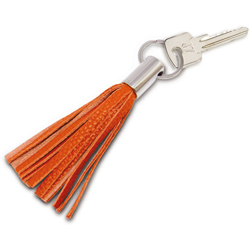 Schlüsselanhänger , orange, Donato Rindleder, 11,00cm x 2,00cm (Länge x Breite), Bild 1