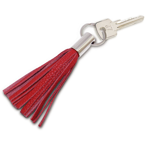 Schlüsselanhänger , rot, Donato Rindleder, 11,00cm x 2,00cm (Länge x Breite), Bild 1