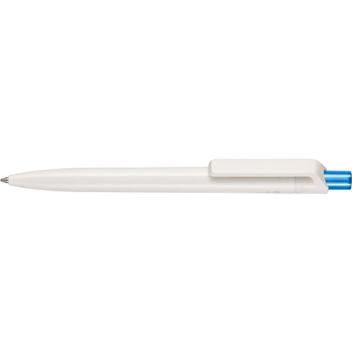 Kugelschreiber BIO-INSIDER , Ritter-Pen, weiß bio/caribic-blau TR/FR, ABS-Kunststoff, 14,20cm (Länge), Bild 3