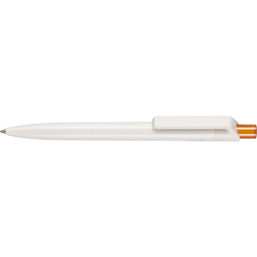 Kugelschreiber BIO-INSIDER , Ritter-Pen, weiss bio/mango-gelb TR/FR, ABS-Kunststoff, 14,20cm (Länge), Bild 3