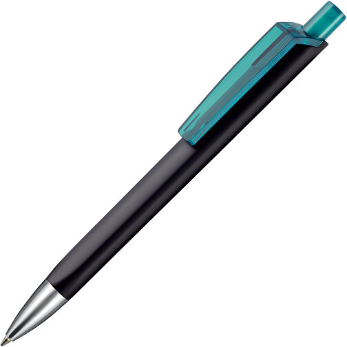 Kugelschreiber TRI-STAR SOFT ST , Ritter-Pen, schwarz/smaragd-grün TR/FR, ABS-Kunststoff, 14,00cm (Länge), Bild 2