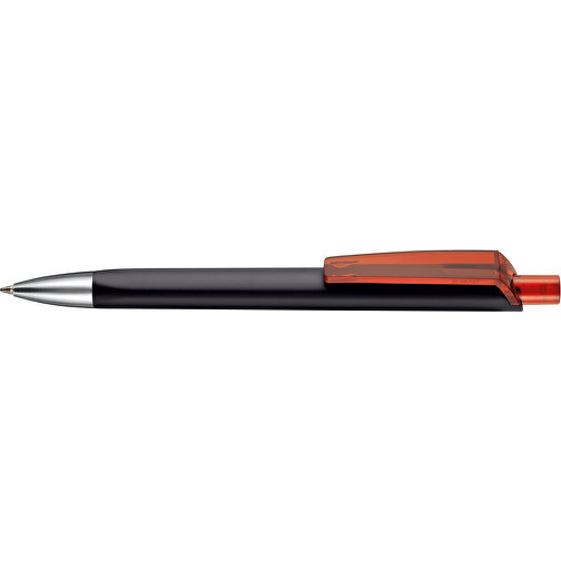 Kugelschreiber TRI-STAR SOFT ST , Ritter-Pen, schwarz/kirsch-rot TR/FR, ABS-Kunststoff, 14,00cm (Länge), Bild 3