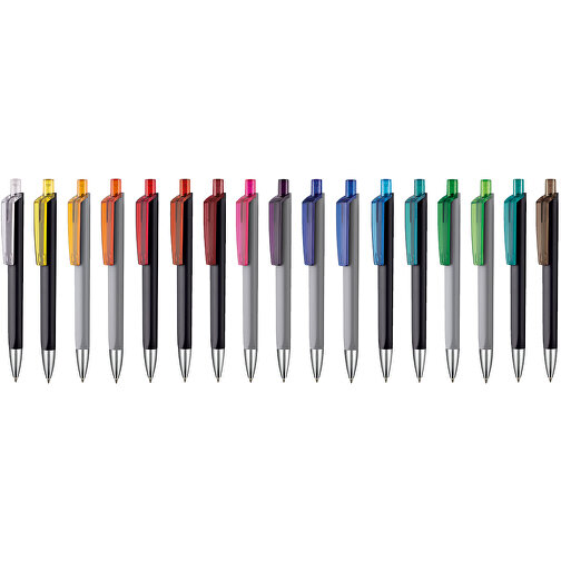 Kugelschreiber TRI-STAR SOFT ST , Ritter-Pen, schwarz/kirsch-rot TR/FR, ABS-Kunststoff, 14,00cm (Länge), Bild 4