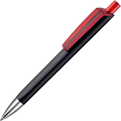 Kugelschreiber TRI-STAR SOFT ST , Ritter-Pen, schwarz/feuer-rot TR/FR, ABS-Kunststoff, 14,00cm (Länge), Bild 2