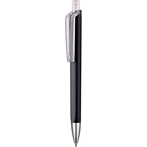 Kugelschreiber TRI-STAR SOFT ST , Ritter-Pen, schwarz/transp. TR/FR, ABS-Kunststoff, 14,00cm (Länge), Bild 1