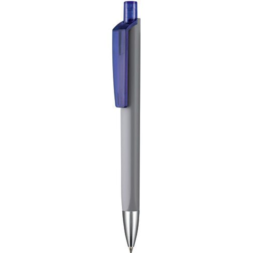Kugelschreiber TRI-STAR SOFT ST , Ritter-Pen, stein-grau/ozean-blau TR/FR, ABS-Kunststoff, 14,00cm (Länge), Bild 1