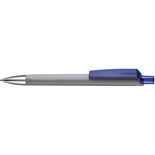 Kugelschreiber TRI-STAR SOFT ST , Ritter-Pen, stein-grau/ozean-blau TR/FR, ABS-Kunststoff, 14,00cm (Länge), Bild 3