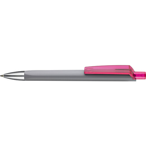 Kugelschreiber TRI-STAR SOFT ST , Ritter-Pen, stein-grau/magenta-pink TR/FR, ABS-Kunststoff, 14,00cm (Länge), Bild 3