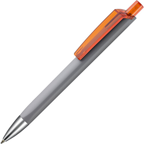 Kugelschreiber TRI-STAR SOFT ST , Ritter-Pen, stein-grau/clementine-orange TR/FR, ABS-Kunststoff, 14,00cm (Länge), Bild 2