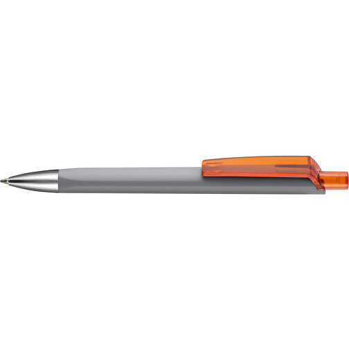 Kugelschreiber TRI-STAR SOFT ST , Ritter-Pen, stein-grau/clementine-orange TR/FR, ABS-Kunststoff, 14,00cm (Länge), Bild 3
