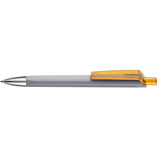 Kugelschreiber TRI-STAR SOFT ST , Ritter-Pen, stein-grau/mango-gelb TR/FR, ABS-Kunststoff, 14,00cm (Länge), Bild 3