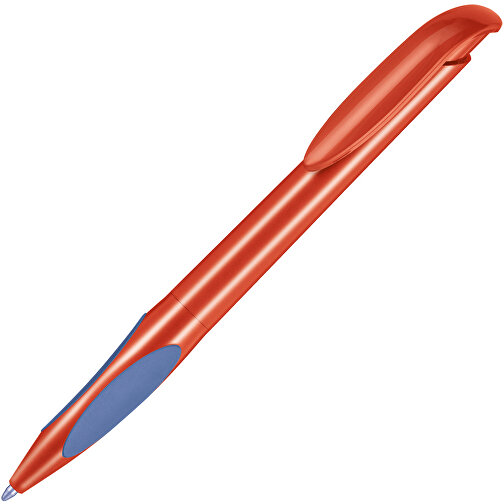 Kugelschreiber ATMOS , Ritter-Pen, koralle/taubenblau, ABS-PP-Kunststoff, 14,50cm (Länge), Bild 2