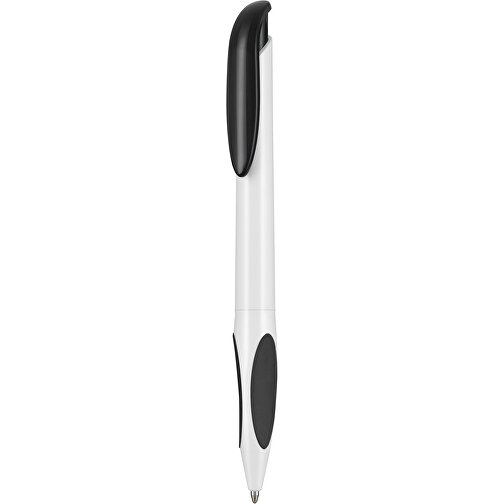 Kugelschreiber ATMOS , Ritter-Pen, weiss/schwarz, ABS-PP-Kunststoff, 14,50cm (Länge), Bild 1