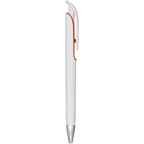 Kugelschreiber Wien Weiß , Promo Effects, orange, Kunststoff, 14,50cm (Länge), Bild 3
