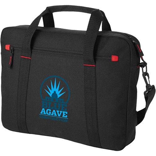 Vancouver 15,4' Laptop-Konferenztasche 6L , schwarz / rot, 600D Polyester, 40,00cm x 30,00cm x 7,00cm (Länge x Höhe x Breite), Bild 2