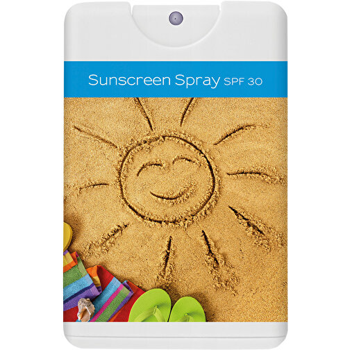 16 Ml Spray Card Sonnenschutzspray LSF 50 , weiß, Kunststoff, 5,50cm x 8,50cm x 1,00cm (Länge x Höhe x Breite), Bild 1