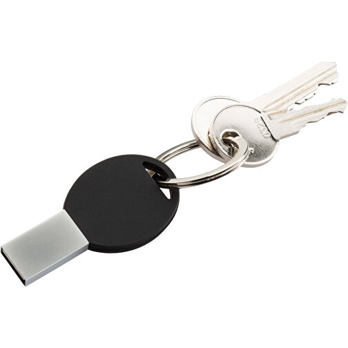 USB-Stick Silicon III 8GB , Promo Effects MB , schwarz MB , 8 GB , Metall, Silikon MB , 3 - 10 MB/s MB , 5,23cm x 0,45cm x 2,66cm (Länge x Höhe x Breite), Bild 2