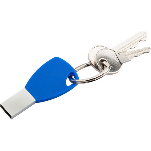 USB-Stick Silicon II 4GB , Promo Effects MB , blau MB , 4 GB , Metall, Silikon MB , 3 - 10 MB/s MB , 5,72cm x 0,45cm x 2,60cm (Länge x Höhe x Breite), Bild 2