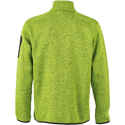 Men’s Knitted Fleece Jacket , James Nicholson, kiwi-melange / royal, M, , Bild 4