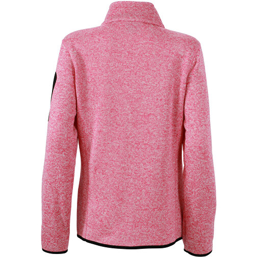 Ladies’ Knitted Fleece Jacket , James Nicholson, pink-melange / offweiß, XL, , Bild 4