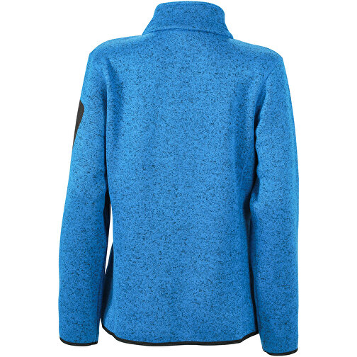 Ladies’ Knitted Fleece Jacket , James Nicholson, royal-melange / rot, S, , Bild 4