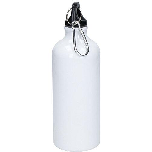 Aluminiumflasche 'Sporty' 0,6 L , weiß, Metall, 20,50cm (Höhe), Bild 1