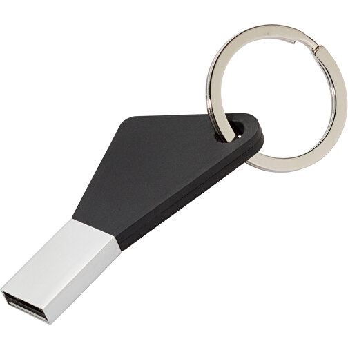 USB-Stick Silicon I 2GB , Promo Effects MB , schwarz MB , 2 GB , Metall, Silikon MB , 3 - 10 MB/s MB , 5,83cm x 0,45cm x 2,95cm (Länge x Höhe x Breite), Bild 1