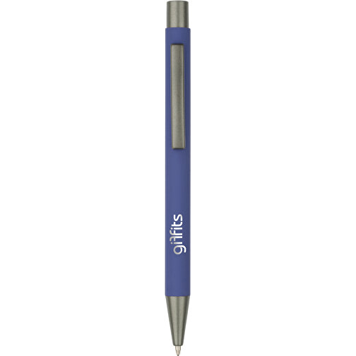 Kugelschreiber Seattle Soft Touch , Promo Effects, blau, Metall, 13,50cm x 0,80cm (Länge x Breite), Bild 4