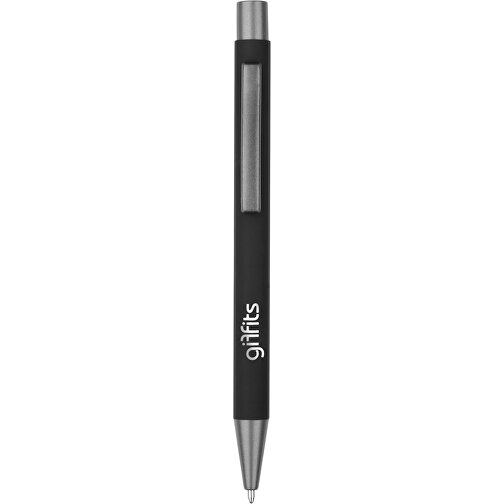 Kugelschreiber Seattle Soft Touch , Promo Effects, schwarz, Metall, 13,50cm x 0,80cm (Länge x Breite), Bild 4