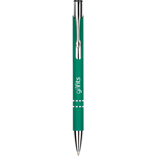 Kugelschreiber New York Soft Touch , Promo Effects, grün, Metall, 13,50cm x 0,80cm (Länge x Breite), Bild 4