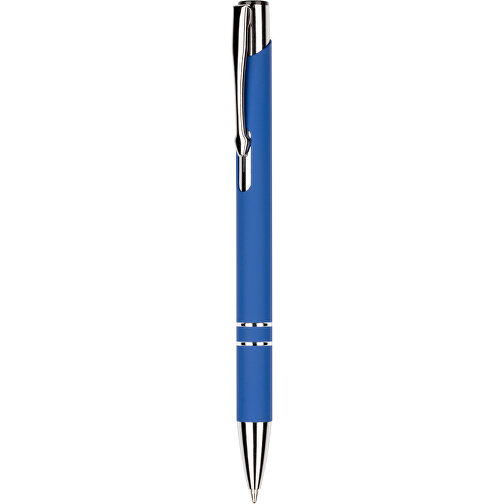 Kugelschreiber New York Soft Touch , Promo Effects, blau, Metall, 13,50cm x 0,80cm (Länge x Breite), Bild 1