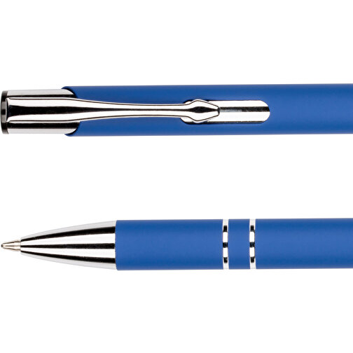 Kugelschreiber New York Soft Touch , Promo Effects, blau, Metall, 13,50cm x 0,80cm (Länge x Breite), Bild 5
