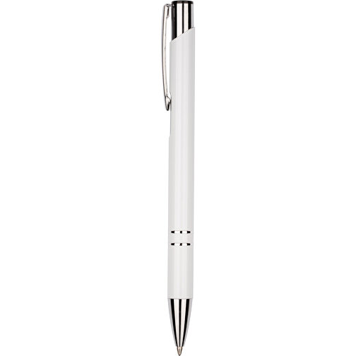 Kugelschreiber New York Glänzend , Promo Effects, weiss, Metall, 13,50cm x 0,80cm (Länge x Breite), Bild 2