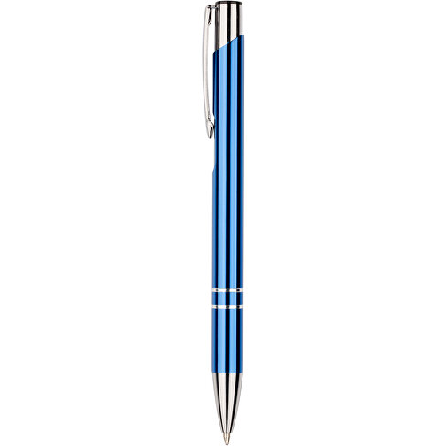 Kugelschreiber New York Glänzend , Promo Effects, blau, Metall, 13,50cm x 0,80cm (Länge x Breite), Bild 2