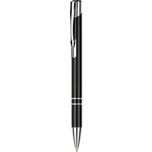Kugelschreiber New York Glänzend , Promo Effects, schwarz, Metall, 13,50cm x 0,80cm (Länge x Breite), Bild 1
