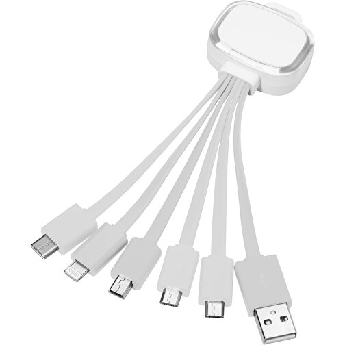 USB-Multifunktionsadapter , Promo Effects, weiß, Kunstoff, 15,00cm (Länge), Bild 3